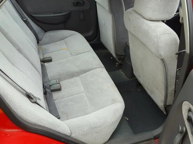 KNAFB121625185383 - 2002 KIA SPECTRA BA RED photo 6