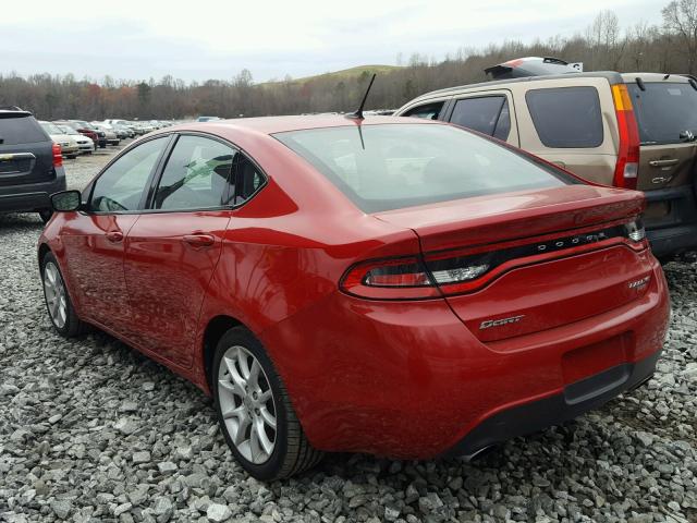 1C3CDFBH4DD699241 - 2013 DODGE DART SXT RED photo 3