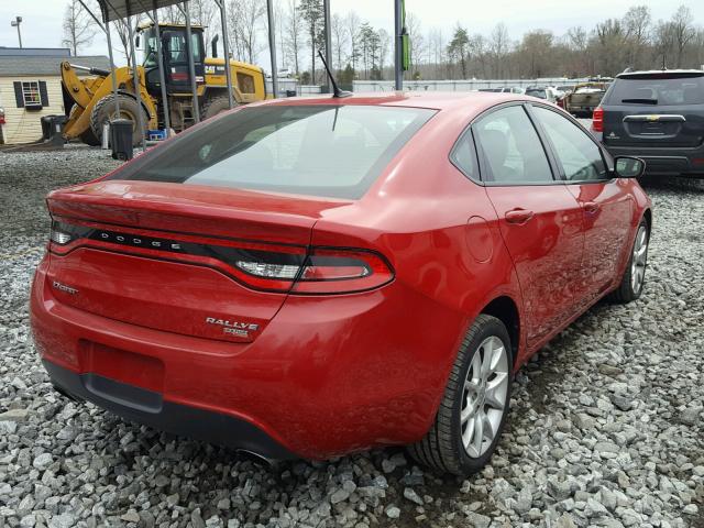 1C3CDFBH4DD699241 - 2013 DODGE DART SXT RED photo 4