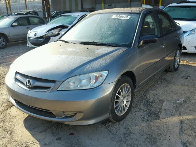 2HGES15575H577879 - 2005 HONDA CIVIC LX SILVER photo 2