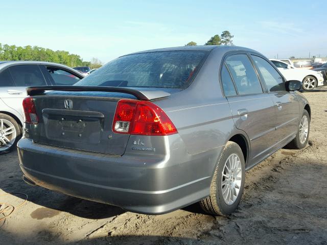 2HGES15575H577879 - 2005 HONDA CIVIC LX SILVER photo 4