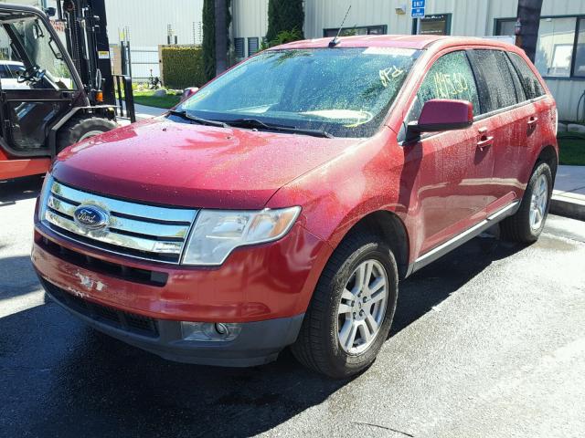 2FMDK38CX8BA40040 - 2008 FORD EDGE SEL RED photo 2