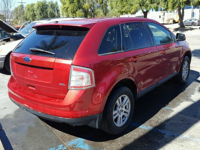 2FMDK38CX8BA40040 - 2008 FORD EDGE SEL RED photo 4