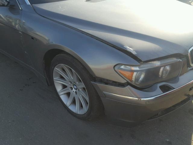 WBAGN63493DR08748 - 2003 BMW 745 LI GRAY photo 9