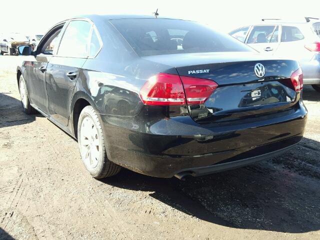 1VWAH7A36DC093462 - 2013 VOLKSWAGEN PASSAT S შავი ფოტო 3