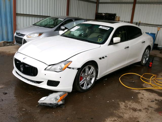 ZAM56PPA3E1086235 - 2014 MASERATI QUATTROPOR WHITE photo 2