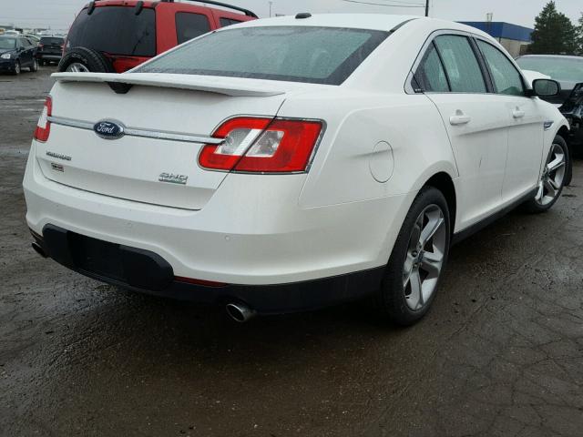 1FAHP2KT3AG105793 - 2010 FORD TAURUS SHO WHITE photo 4