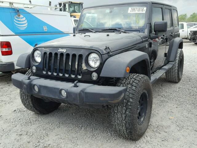 1C4BJWDG4FL504056 - 2015 JEEP WRANGLER U BLACK photo 2