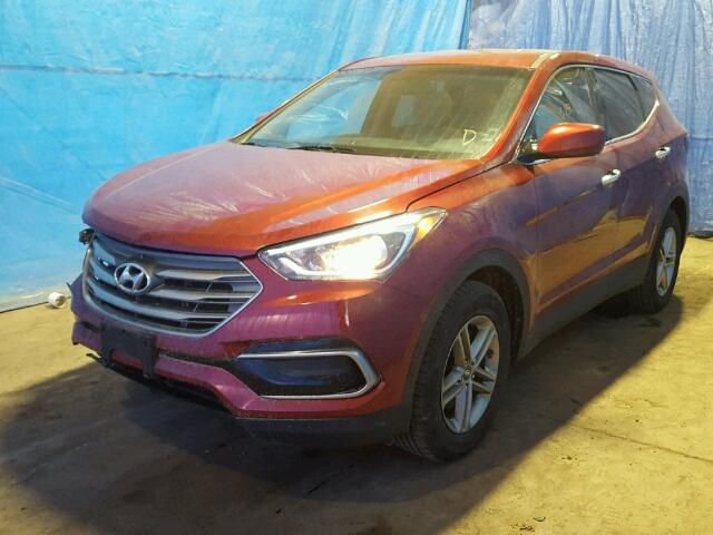 5XYZTDLB4HG443356 - 2017 HYUNDAI SANTA FE S MAROON photo 2