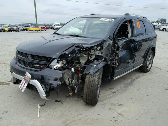 3C4PDCGB0HT607901 - 2017 DODGE JOURNEY CR BLACK photo 2