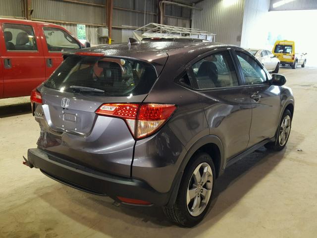 3CZRU5H37GM755445 - 2016 HONDA HR-V LX GRAY photo 4