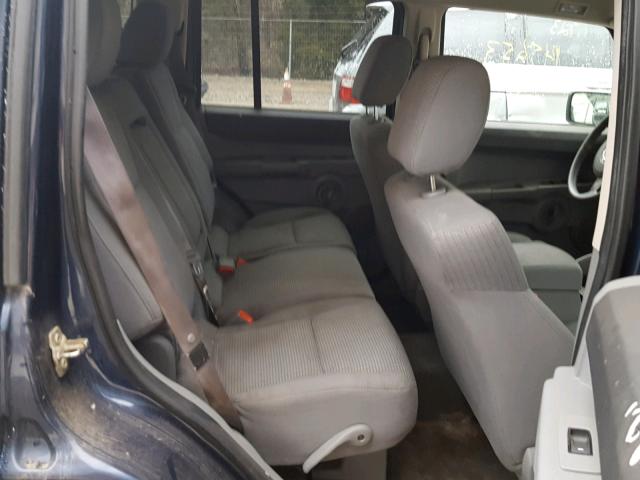 1J8HG48NX6C125366 - 2006 JEEP COMMANDER BLUE photo 6