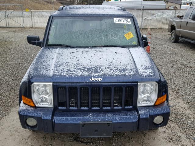 1J8HG48NX6C125366 - 2006 JEEP COMMANDER BLUE photo 9