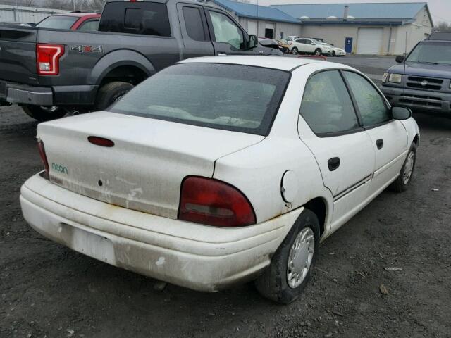 1B3ES47C8SD522590 - 1995 DODGE NEON HIGHL WHITE photo 4