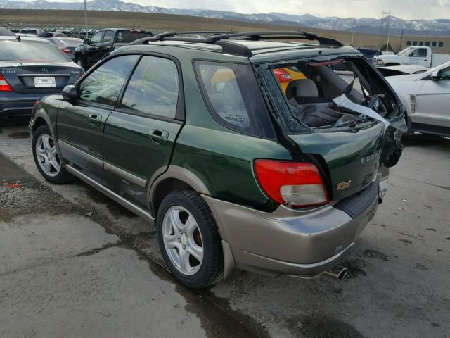 JF1GG68592H804000 - 2002 SUBARU IMPREZA OU GREEN photo 3