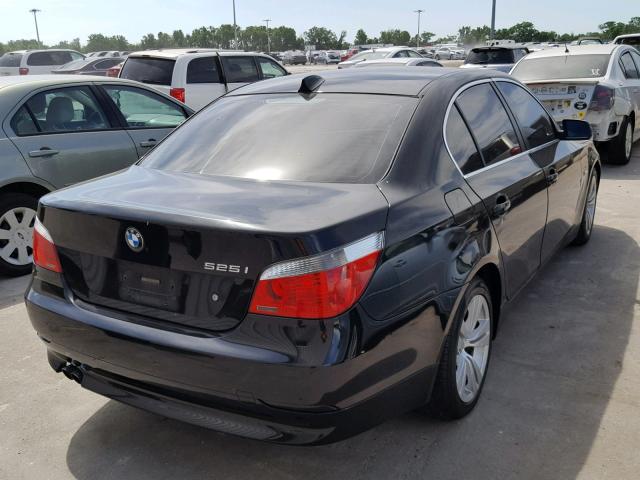 WBANE53587CW59882 - 2007 BMW 525 I BLACK photo 4