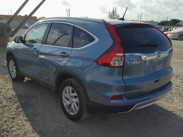 2HKRM3H70GH536992 - 2016 HONDA CR-V EXL BLUE photo 3