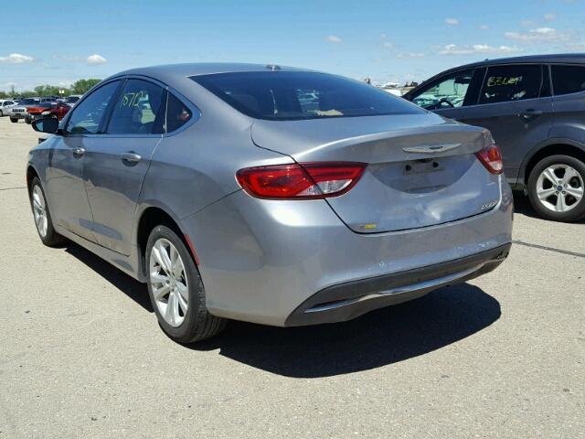 1C3CCCAB0FN723658 - 2015 CHRYSLER 200 LIMITE GRAY photo 3