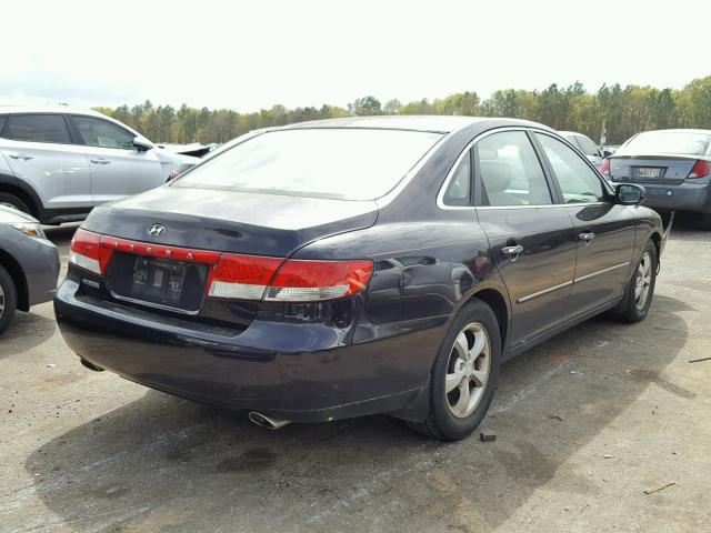 KMHFC46F96A072348 - 2006 HYUNDAI AZERA SE PURPLE photo 4