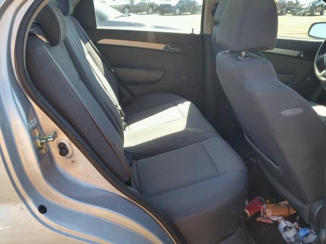 KL1TD5DE8AB090502 - 2010 CHEVROLET AVEO LS SILVER photo 6