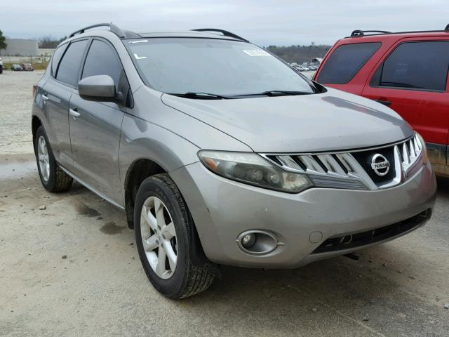 JN8AZ18U99W004568 - 2009 NISSAN MURANO S SILVER photo 1