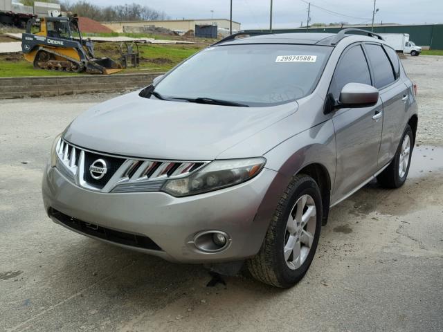 JN8AZ18U99W004568 - 2009 NISSAN MURANO S SILVER photo 2