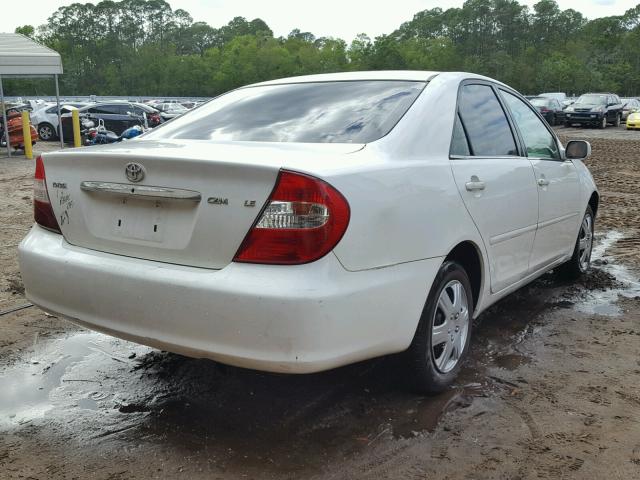 4T1BE32K53U135302 - 2003 TOYOTA CAMRY LE WHITE photo 4