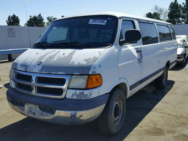 2B5WB35Z1YK166432 - 2000 DODGE RAM WAGON WHITE photo 2