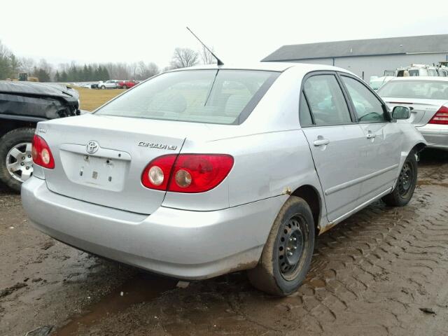 1NXBR32E15Z407409 - 2005 TOYOTA COROLLA CE SILVER photo 4