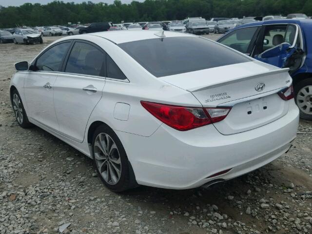 5NPEC4AB6DH697056 - 2013 HYUNDAI SONATA SE WHITE photo 3