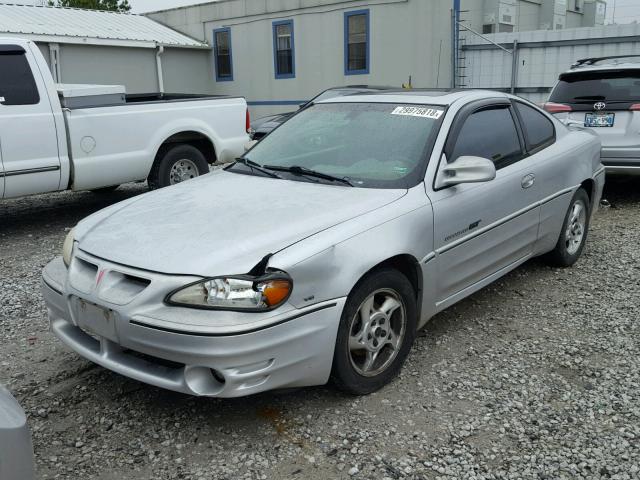 1G2NW12E22C209393 - 2002 PONTIAC GRAND AM G GRAY photo 2