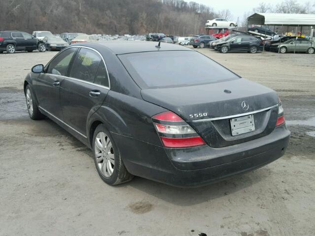 WDDNG71X47A039139 - 2007 MERCEDES-BENZ S 550 BLACK photo 3