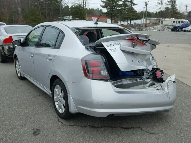 3N1AB6AP7CL607990 - 2012 NISSAN SENTRA 2.0 SILVER photo 3