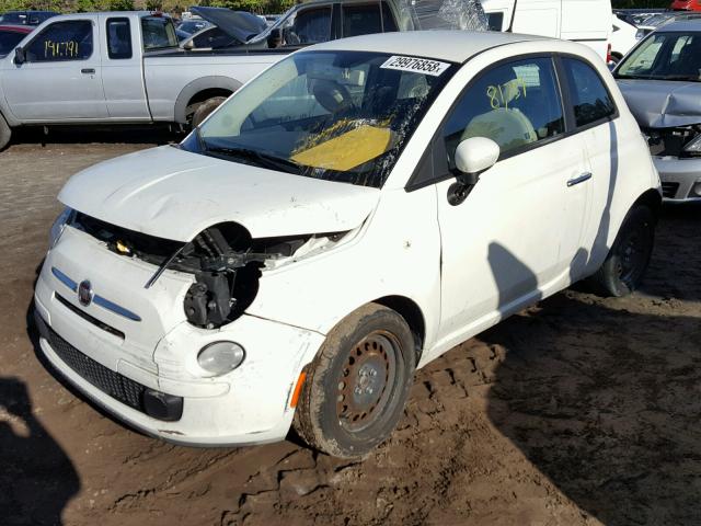 3C3CFFAR8DT544836 - 2013 FIAT 500 POP WHITE photo 2