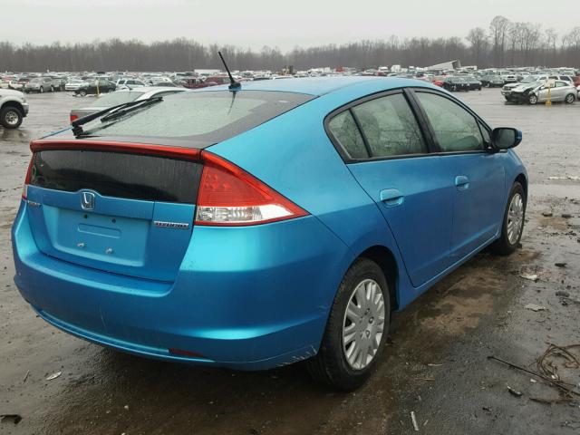 JHMZE2H54BS007110 - 2011 HONDA INSIGHT LX BLUE photo 4