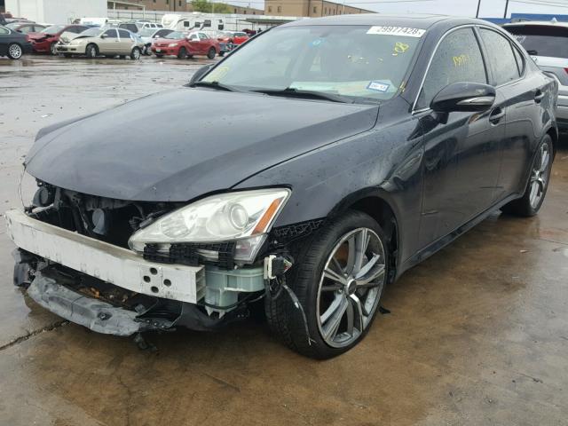 JTHBE262595022282 - 2009 LEXUS IS 350 BLACK photo 2