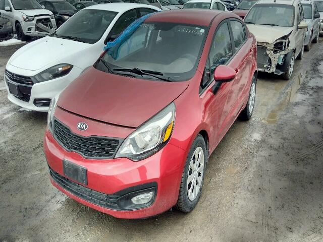 KNADM4A37D6292011 - 2013 KIA RIO LX RED photo 2