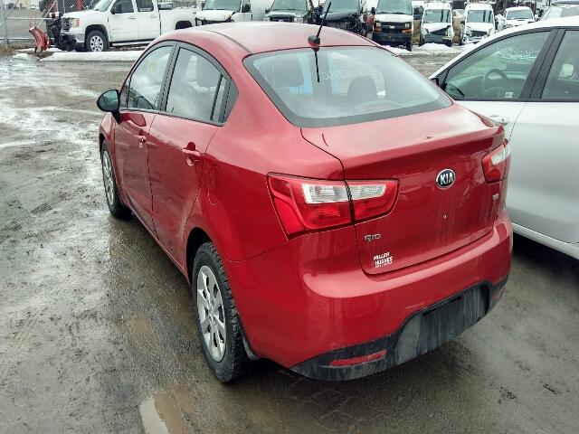 KNADM4A37D6292011 - 2013 KIA RIO LX RED photo 3