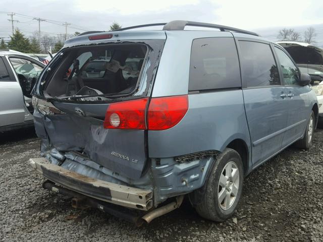 5TDZK23CX7S087156 - 2007 TOYOTA SIENNA CE BLUE photo 4