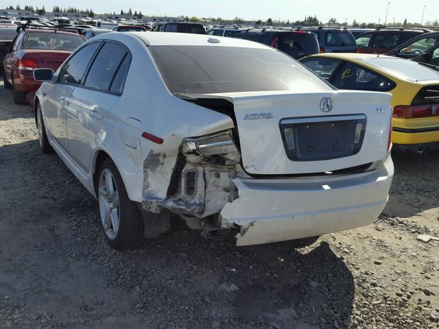 19UUA66295A008322 - 2005 ACURA TL WHITE photo 3