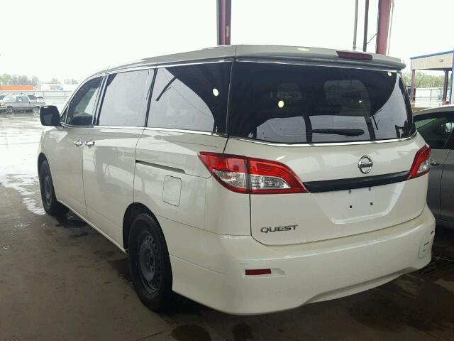 JN8AE2KP6E9102647 - 2014 NISSAN QUEST S WHITE photo 3