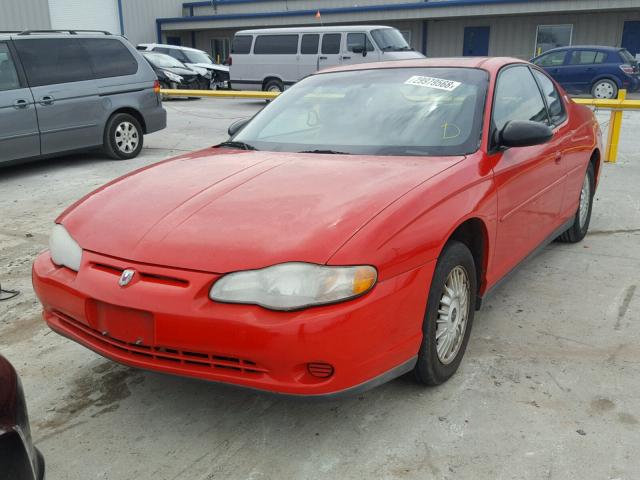 2G1WW12E7Y9358634 - 2000 CHEVROLET MONTE CARL RED photo 2