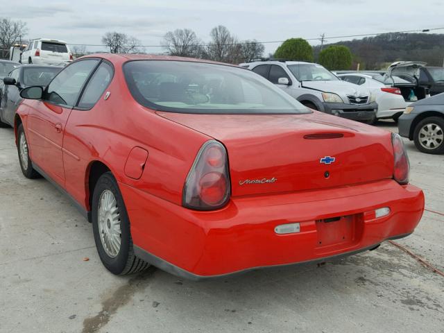 2G1WW12E7Y9358634 - 2000 CHEVROLET MONTE CARL RED photo 3