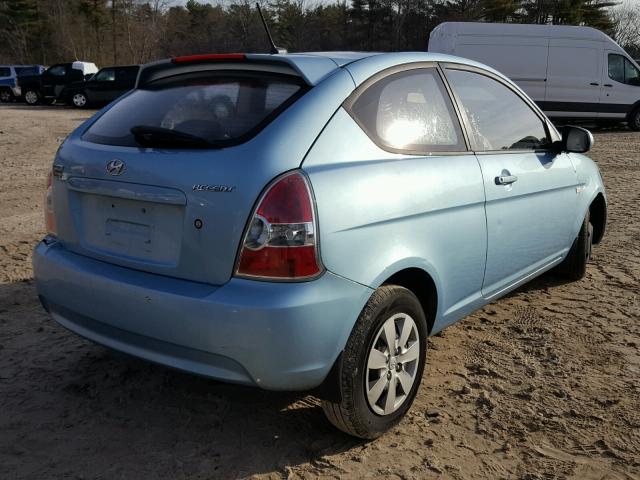 KMHCM3AC4AU169682 - 2010 HYUNDAI ACCENT BLU BLUE photo 4