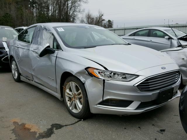 3FA6P0UU9JR141997 - 2018 FORD FUSION S H SILVER photo 1