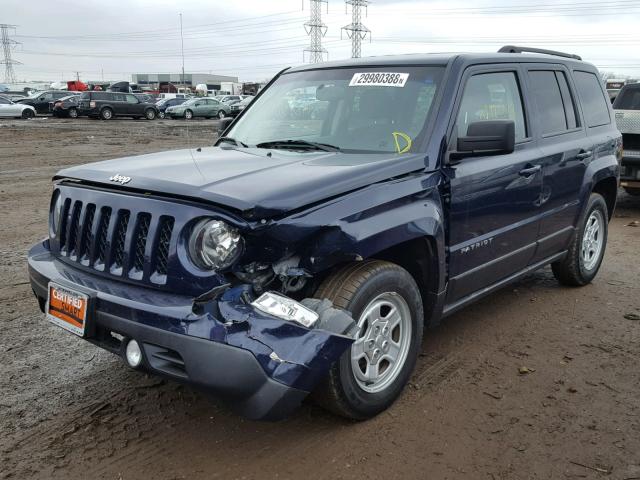 1C4NJPBA8GD633673 - 2016 JEEP PATRIOT SP BLUE photo 2