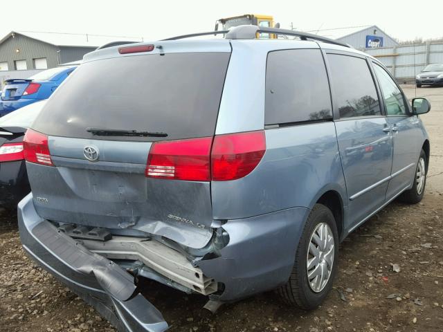 5TDZA23C25S364317 - 2005 TOYOTA SIENNA CE BLUE photo 4