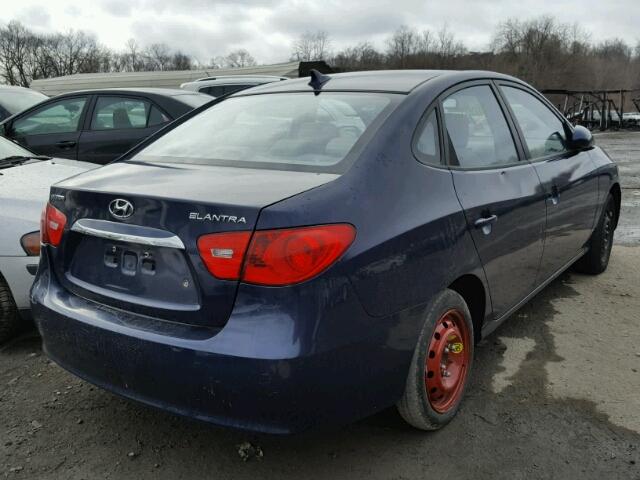 KMHDU4AD3AU990534 - 2010 HYUNDAI ELANTRA BL BLUE photo 4