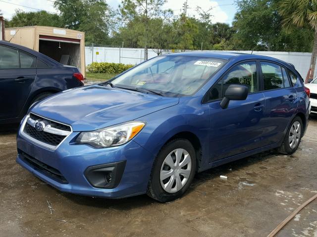 JF1GPAA64E9307702 - 2014 SUBARU IMPREZA BA BLUE photo 2