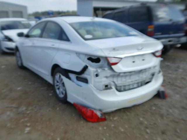 5NPEB4ACXCH319798 - 2012 HYUNDAI SONATA GLS WHITE photo 3